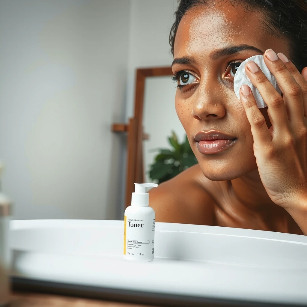 Step 2: Apply toner for skin preparation
