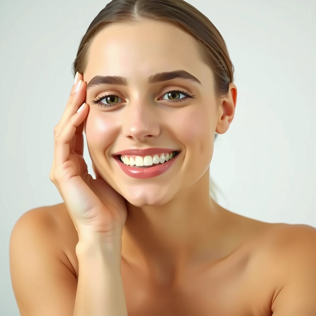 Woman with beautiful healthy skin